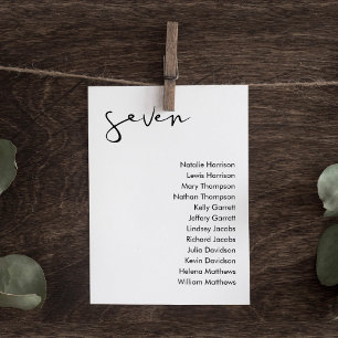 STELLA Wedding Seating Card - TABLE 7