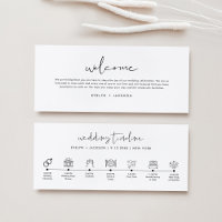 STELLA Wedding Timeline and Welcome Letter 9x4