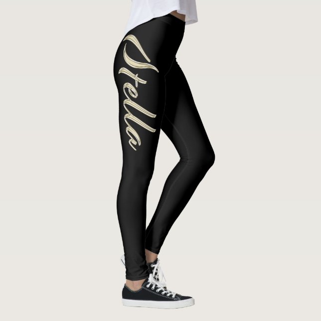 Stella white Handwriting trousers Leggings (Right)