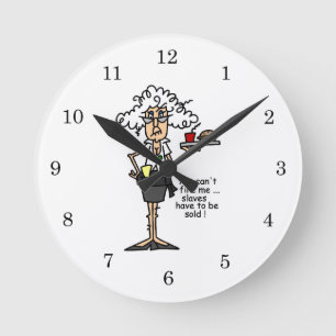 Stella With Attitude Humour Round Clock