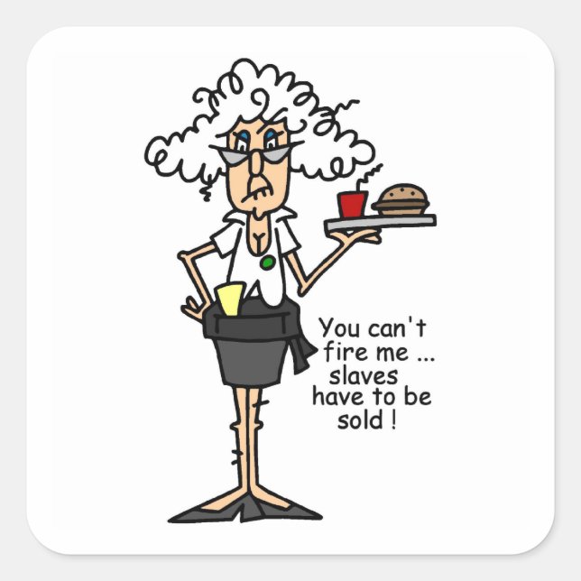 Stella With Attitude Humour Square Sticker (Front)