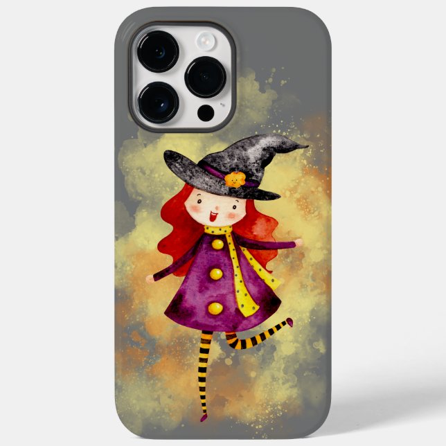 Stellalunarts Halloween Witch Cute Girl Drawstring Case-Mate iPhone Case (Back)
