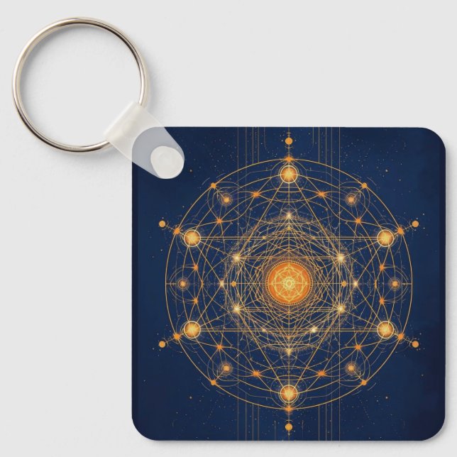 Stellar Alignment: The Geometry of Inner Light Keychain (Front)