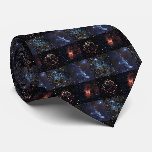Stellar Artistry In Deep Space Tie (Rolled)