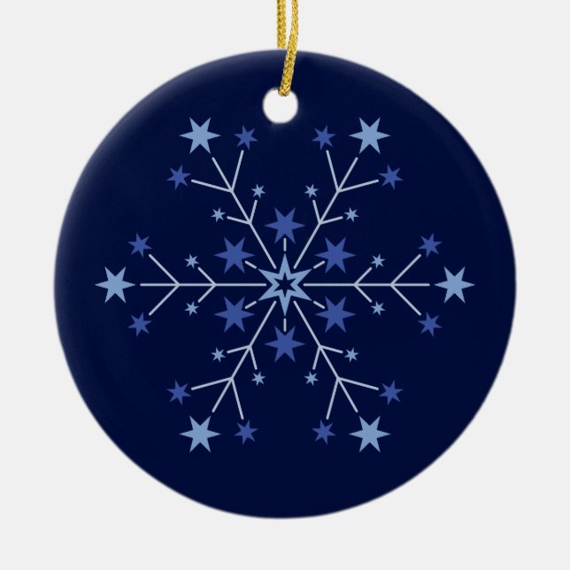 Stellar Beginnings:  Midnight Ceramic Ornament (Front)