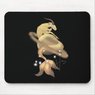 Stellar Capricorn Saturn Zodiac Mouse Pad