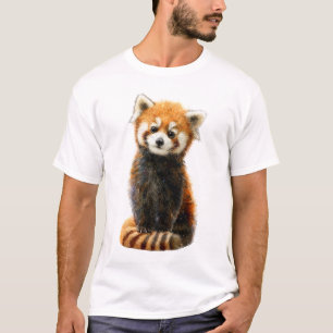 Stellar Cosmic Red Panda Illustration Men T-Shirt