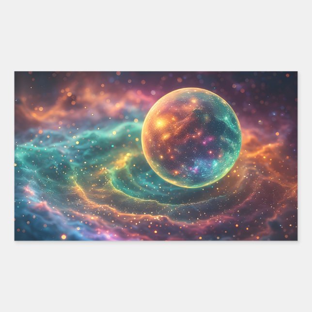 Stellar Dream Nebula Design Sticker (Front)