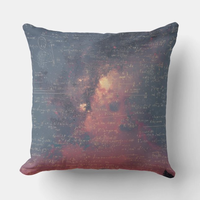 Stellar Equations: The Cosmic Theorem Throw Pillow (Front)