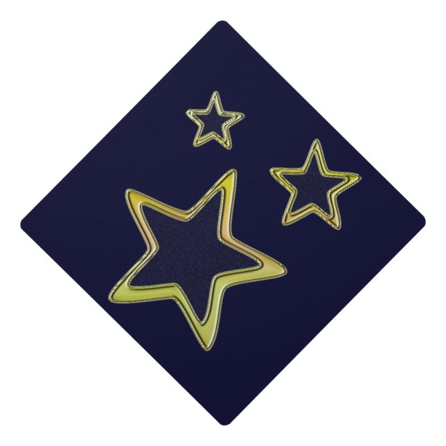 Stellar Gold Graduation Cap Topper (Front)