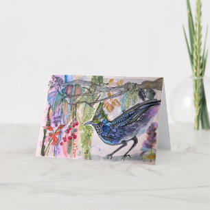 Stellar Jay - Blank inside greeting card