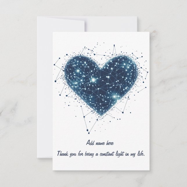 Stellar Love - Carte de remerciements personnalisé (Devant)