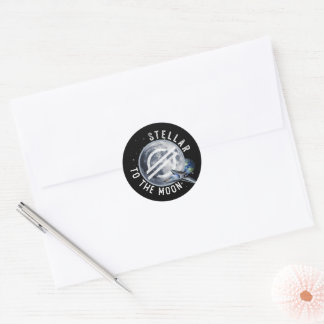 STELLAR LUMENS Crypto Blockchain BULLRUN, XLM Classic Round Sticker