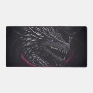 Stellar Majesty: A Gothic Cosmic Dragon Desk Mat