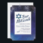 Stellar Night Bar Mitzvah Invitation<br><div class="desc">A trendy Bar Mitzvah invitation for your son's celebration. The Star of David can be dragged to any location, made larger or smaller ( -) or eliminated. (Freevector.com). (Design by Freepik.com). The card is easy to customize with your wording, font and font colour.Not exactly what you're looking for? All our...</div>