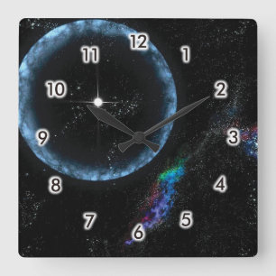 Stellar quake square wall clock