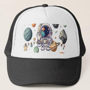 Stellar Space Cap – Galaxy-Themed Hat with Planets