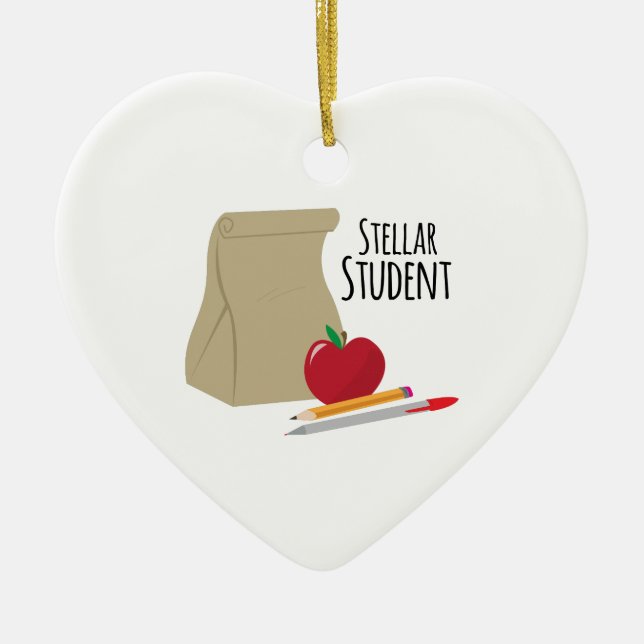 Stellar Student Ceramic Ornament (Front)