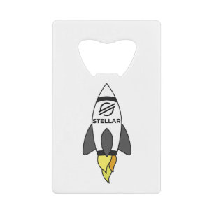 Stellar To The Moon Rocket Credit Card Bottle Opener