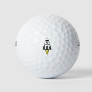 Stellar To The Moon Rocket Golf Balls