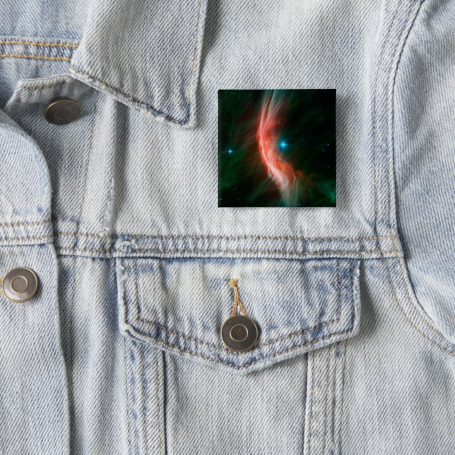 Stellar Winds Flow Out From Zeta Ophiuchi. 2 Inch Square Button (In Situ)