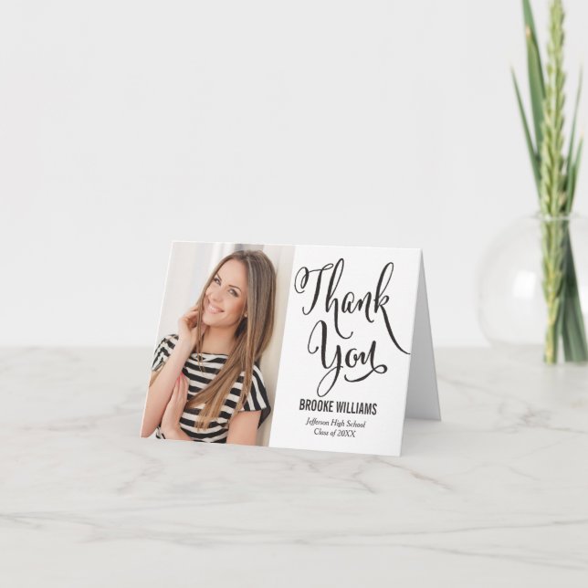 Stellar Year EDITABLE COLOR Thank You Card (Front)