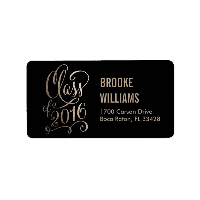 Stellar Year Editable Colour Graduation Labels (Front)