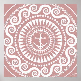 StellaRoot Anchor Down Baby Purple Preppy Poster