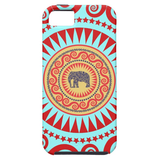 StellaRoot Damask Elephant Vinatge Preppy Case-Mate iPhone Case (Back)