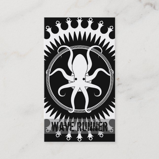 StellaRoot Octopus Cracken Pattern Business Card (Front)