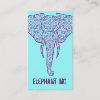 StellaRoot Peace Elephant Business Card on Blue
