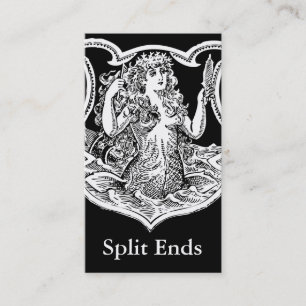StellaRoot Victorian Mermaid Vintage Business Card