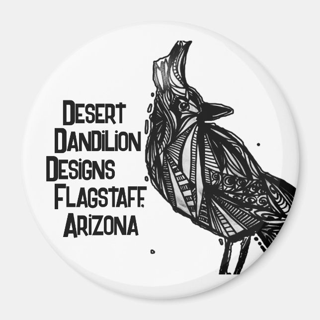Stellar's Jay Magnet by Desert Dandilion Designs (Front)