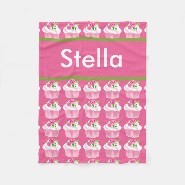 Stella's Personalized Cupcake Blanket (Front)