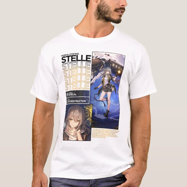 Stelle Physical Character Info - Honkai Star Rail T-Shirt (Front)