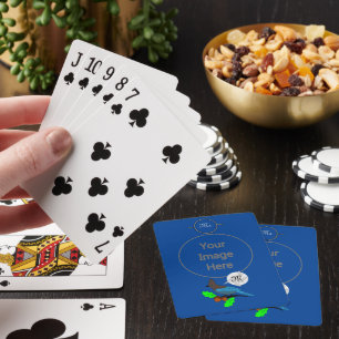 Steller Blue Jay Monogram Playing Cards
