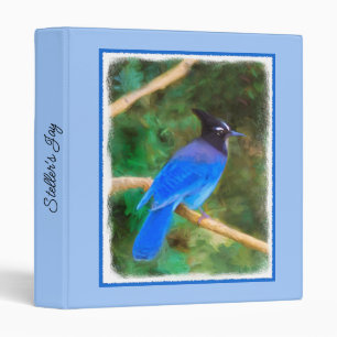 Steller's Jay Painting - Original Bird Art Binder