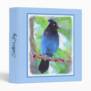 Steller's Jay Painting - Original Bird Art Binder