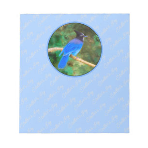 Steller's Jay Painting - Original Bird Art Notepad