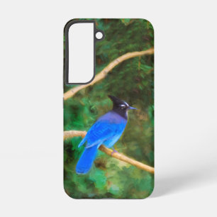 Steller's Jay Painting - Original Bird Art Samsung Galaxy Case