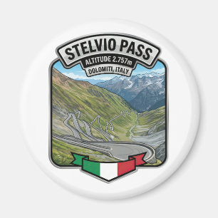 Stelvio Pass - Best Driving Road Italy Magnet