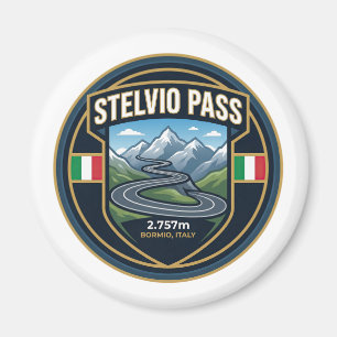 Stelvio Pass - Legendary Mountain Pass Italy Magnet
