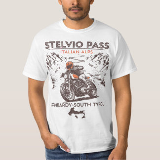 Stelvio Pass Motorcycle T-Shirt | Italian Alps