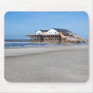 Stelzenhaus am Strand von St. Peter Ording Mouse Pad