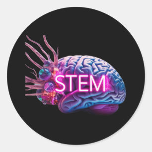 Stem Brain Burst - Science  Classic Round Sticker