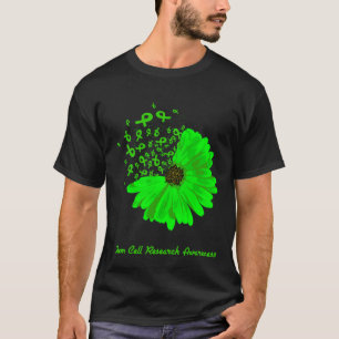 Stem Cell Research Awareness Ribbon Sunflower Figh T-Shirt