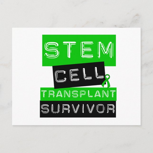 Stem Cell Transplant Survivor Label Postcard (Front)