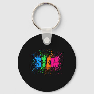 STEM Colourful Paint Splash Science Engineering Keychain
