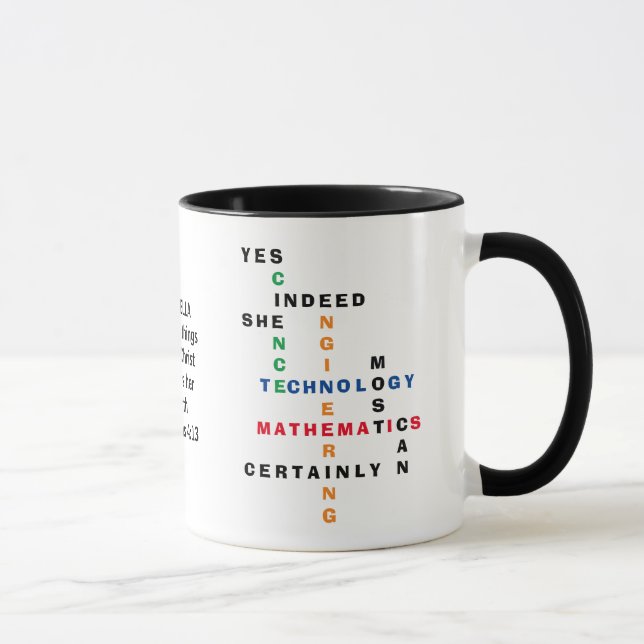 STEM Crossword Motivational Womens Mug (Right)