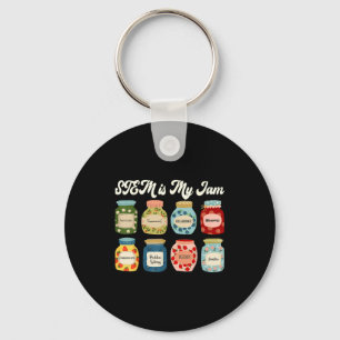 Stem Is My Jam Teacher Science Tech Engineering Ma Keychain